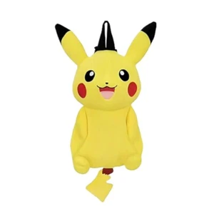 Pokemon Pikachu Plush Backpack Zipper Maruyoshi School Travel Bag Luggage NWT - Picture 1 of 3