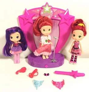 3 Strawberry Shortcake Cherry Jam 6" Dolls Figures + Sweet Beats Stage Playset - Bild 1 von 13