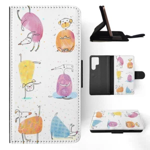 FLIP CASE FOR SAMSUNG GALAXY|CUTE FUNNY DOG ILLUSTRATIONS #13 - Picture 1 of 120