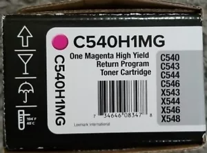 LEXMARK C540H1MG (LEX-) MAGENTA HOHE ERGIEBIGKEIT RÜCKGABEPROGRAMM TONER FARBE LAS - Bild 1 von 6