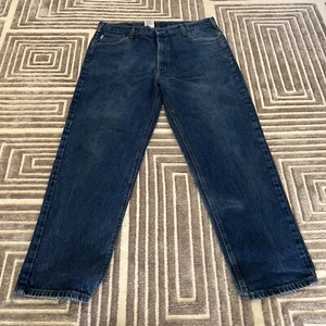 Pantalones de mezclilla azul calce relajado Carhartt B230 PRW ropa de trabajo con bigotes para hombre 40x32 - Imagen 1 de 5