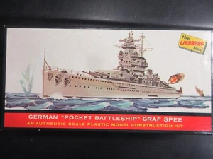LINDBERG 1/800 GERMAN POCKET BATTLESHIP GRAF SPEE #846:75 vintage 1968 - Picture 1 of 2