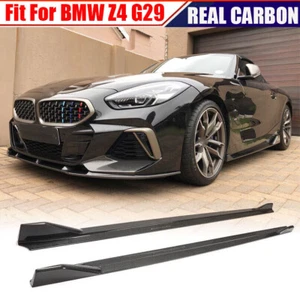 Se adapta a faldas laterales de carbono real para BMW Z4 G29 M40i 2019-23 extensión alerón labial 2 piezas - Imagen 1 de 15