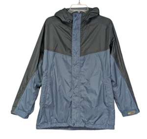 REI Co-op Boys XL Rain Jacket Windbreaker Full Zip Hooded Blue - Picture 1 of 15
