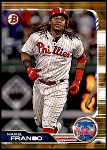 Maikel Franco 2019 Bowman 5x7 Gold #47 /10 Phillies