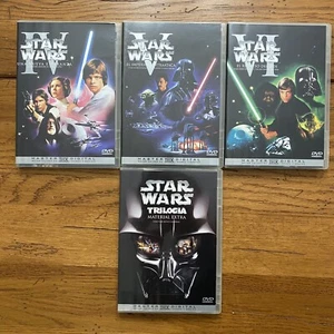 Star Wars Trilogia (4)DVD Nuevo Esperanza, Imperio Contraataca, Regreso Del Jedi - Picture 1 of 14