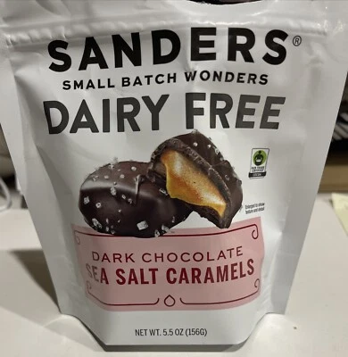 Caramelos de sal marina de chocolate negro sin lácteos SANDERS, 5,5 OZ Foto 1 de 3