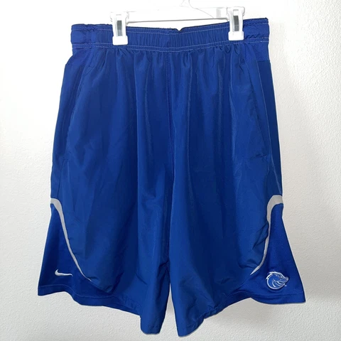Nike Dri-Fit Boise State Broncos Running Gym Basketball Shorts Adult Large Blue Cover