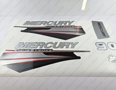 Mercury 90 hp Four Stroke 2013-2017 RED outboard engine decals sticker Foto 1 de 4