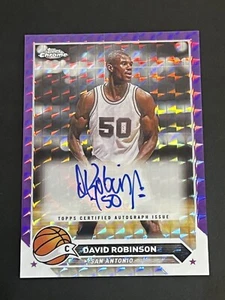David Robinson 2023-24 Topps Chrome Purple Geometric Refractor Auto #CG-DR - Picture 1 of 12