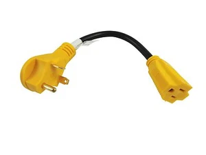 Female Dogbone Cord Adapter Cable for RV Camper Trailer 30A 30Amp Male to 15Amp - Picture 1 of 3