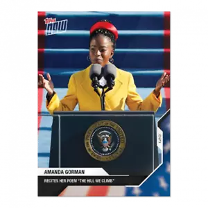 Topps Now 2020 elecciones estadounidenses #20 Amanda Gorman poema inauguración - Imagen 1 de 2