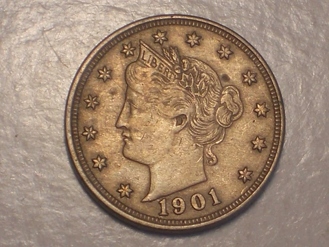 1901 Liberty Nickel (VF/XF & Attractive) Cover