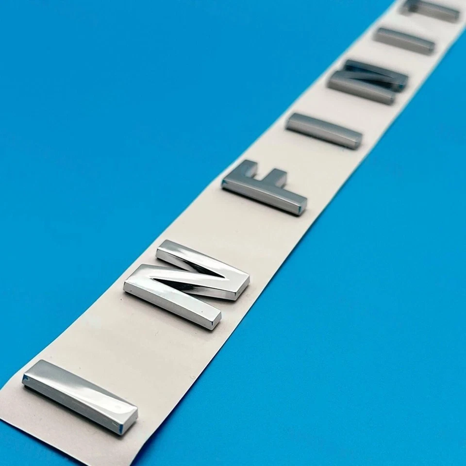 Rear Tailgate Letters Emblem For Infiniti Trunk Lid Badge Nameplate Gloss Chrome - Image 1 of 4