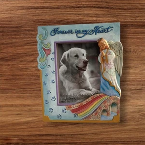 Jim Shore Pet Loss Trauer Regenbogenbrücke Bilderrahmen Heartwood Creek - Bild 1 von 9