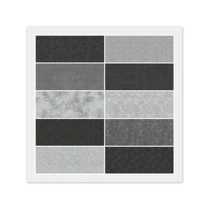 Charm Pack - 40) Cuadrados 5" x 5", Tela Algodón NEGRO Y GRIS - LEER DESCRIPCIÓN - Imagen 1 de 11