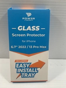 Power Theory Tempered Glass Screen Protector Designed For iPhone 13 Pro Max - Picture 1 of 3