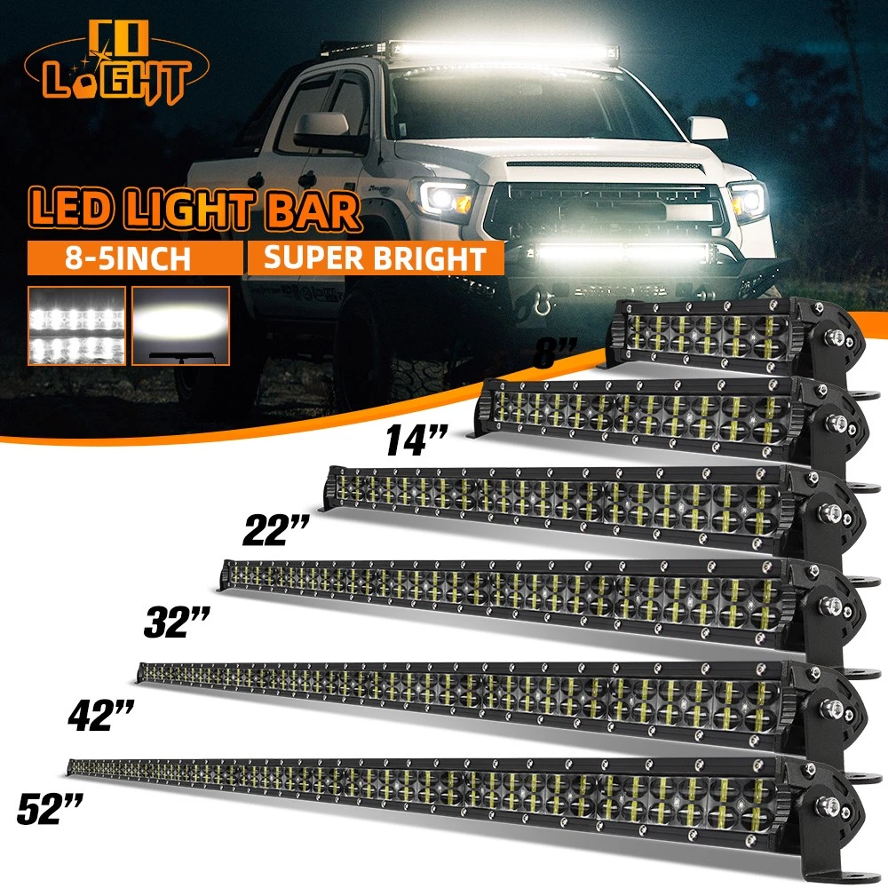 Led Light Bar PICAA Triple Row 22 Inch 324W Led Ramp Led Bar With ...