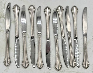 Oneida BANCROFT Flatware Dinner Knives Hollow Ridged Stainless 9" Qty 11 USA EUC - Picture 1 of 7