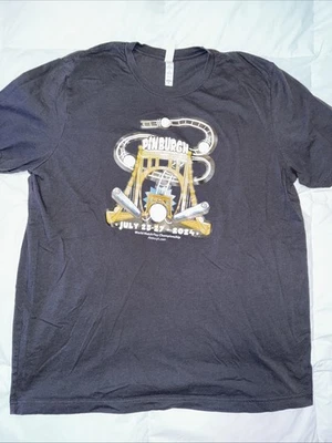 Pinburgh Pinball World Match Play Championship Pittsburgh T-Shirt Size XL Gray - Image 1 of 4