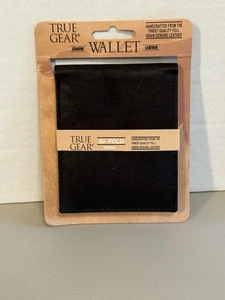 TRUE GEAR Bi-Fold Leder Herren Geldbörse - Farbe Schwarz (NEU) - Bild 1 von 4