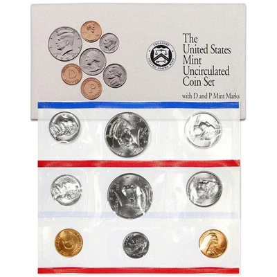 1992 Mint Set Original Envelope 10 BU US Coins BU - Image 1 of 4
