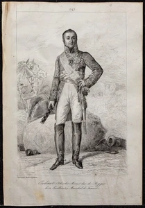 1839 - Charles-Marie Oudinot - Portrait Antique Du Maréchal de France & - Bild 1 von 3