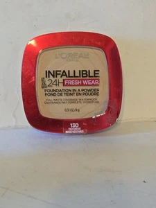 Loreal 24hour Fresh Wear Foundation In A Powder 130 True Beige 0.31oz - Picture 1 of 7