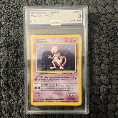 Pokémon Mewtwo AGS 8 NM-MT Holo 1999 Base Set 10/102 Rare - Image 1 of 4