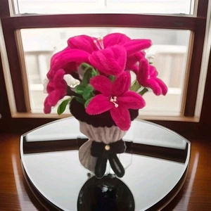 Maroon Lily Chenille Flower - Picture 1 of 1