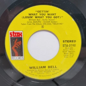 William Bell Gettin / All I Need 7" 45rpm m- Vinyl Soul Record free sleeve - Imagen 1 de 2