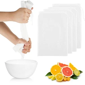 4 PCS Nut Milk Strainer Bag 12×8“ Nylon Cheesecloth for Straining, Reusable C... - Picture 1 of 7