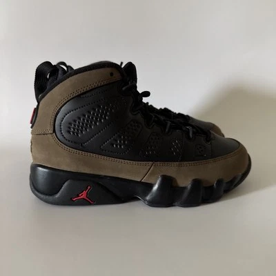 Jordan Retro 9 Size 4.5 Youth/Women 6 GS Olive 2024 Basketball Shoes HV4574-030 - Image 1 of 4