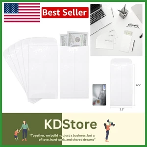 White Kraft Coin Envelopes - 100 Pack for Cash, Seeds, & Small Items - Picture 1 of 8