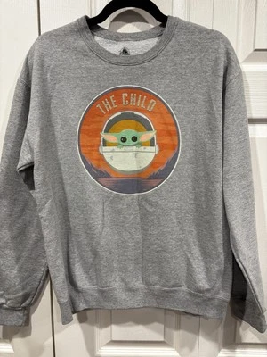 Disney Star Wars Sudadera Para Hombre Mediana M Bebé Yoda El Niño Gris Manga Larga Foto 1 de 4