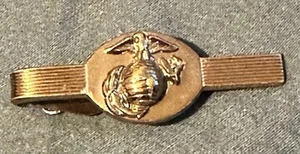 Vintage 60s 70s Vietnam USMC Marine Corps EGA Insignia Tie Bar Clip Dante NICE!! - Picture 1 of 3