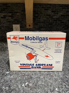Mobil Mobilgas Vintage Airplane Bank 1st In Series New - Picture 1 of 10