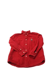 Polo Ralph Lauren Boys Cotton Long Sleeve Button Down Shirt Red Size 07 - Picture 1 of 4