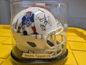 Andre Tippett New England Patriots handsigniert signed Mini Helm Coa - Bild 1 von 2