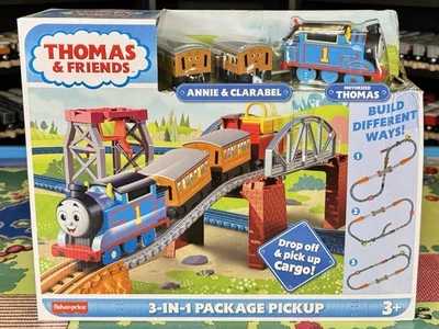 3-IN-1 PACKAGE PICKUP SET - Thomas Motorized Toy Train Engine Annie Clarabel NEW - Image 1 of 4