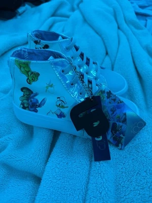 Zapatillas altas Ground Up Disney 100 años talla 10 niños púrpura/blanco etiquetas Foto 1 de 4