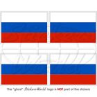 RUSSIA Flag Russian Federation Vinyl Bumper-Helmet Stickers-Decals 50mm(2") x4