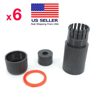 (6 SETS) RJ45 Waterproof Connector Cap Cover for outdoor Camera Pigtail Black - Picture 1 of 1