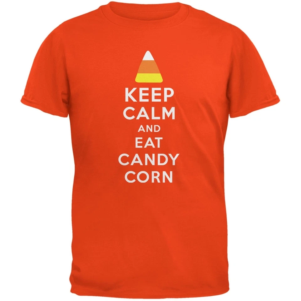 Camiseta Halloween Keep Calm Candy Corn Naranja Adulto Foto 1 de 1