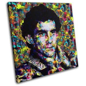 Ayrton Senna Pop Iconic Celebrities SINGLE CANVAS WALL ART Picture Print - Picture 1 of 1