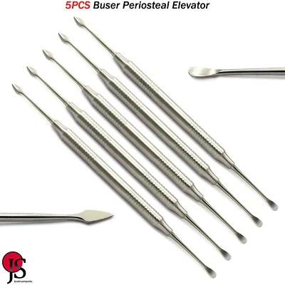 5PCS Buser Periosteal Elevator Dental Surgical Implant instruments - Image 1 of 4
