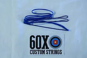 60X Custom Strings 61" Fast Flight Blue Recurve Bowstrings Bow String - Picture 1 of 1