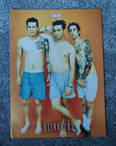 BLINK-182 - Classic Kerrang Magazine Poster - Tom DeLonge, Travis Barker - RARE
