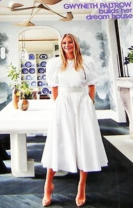 GWYNETH PALTROW Her Dream House, AUDREY LARGE in ARCHITECTURAL DIGEST, NO LABEL - Picture 1 of 6