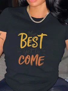Women's Comfortable T-shirt, Stylish Short Sleeves, Crew Neck, Regular Fit - Picture 1 of 12